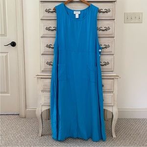 Susan Graver linen maxi-dress. . Beautiful blue &  top condition.